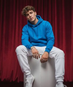 Alternative view of Men’s Premium Hoodie - Blue