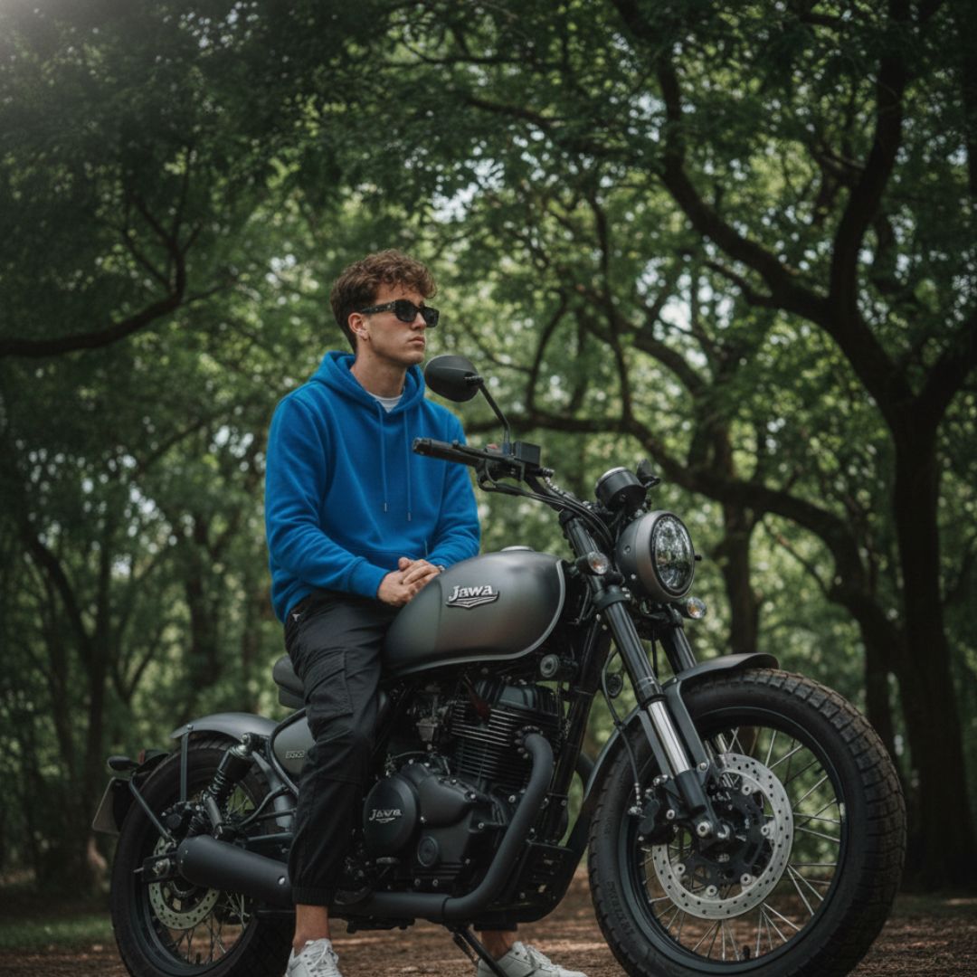 Men’s Premium Hoodie - Blue - Image 5