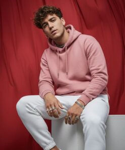 Alternative view of Men’s Premium Hoodie - Pink